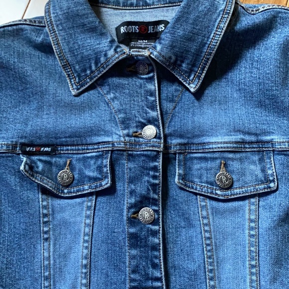 Roots Womens Vintage Denim Jacket Sz M - Picture 4 of 9